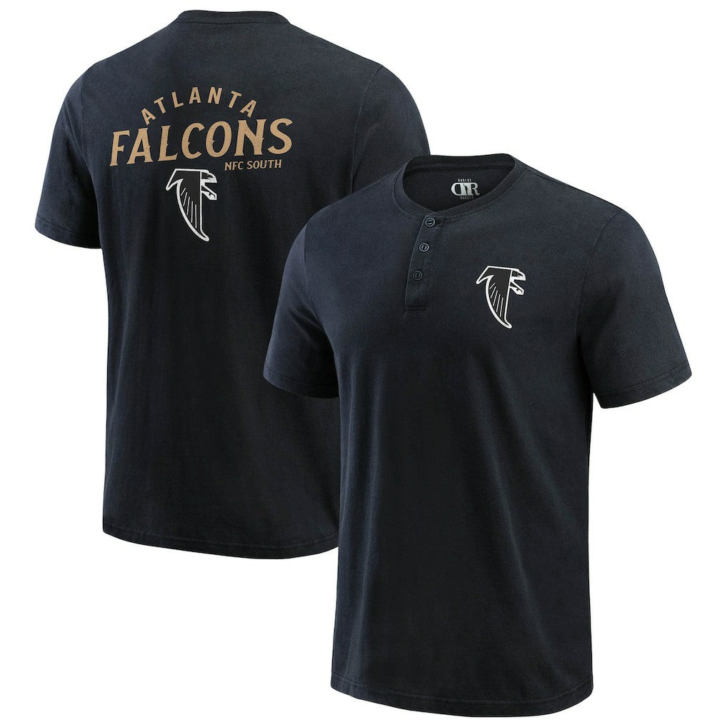Darius Rucker Collection Washed Henley T-Shirt - Atlanta Falcons