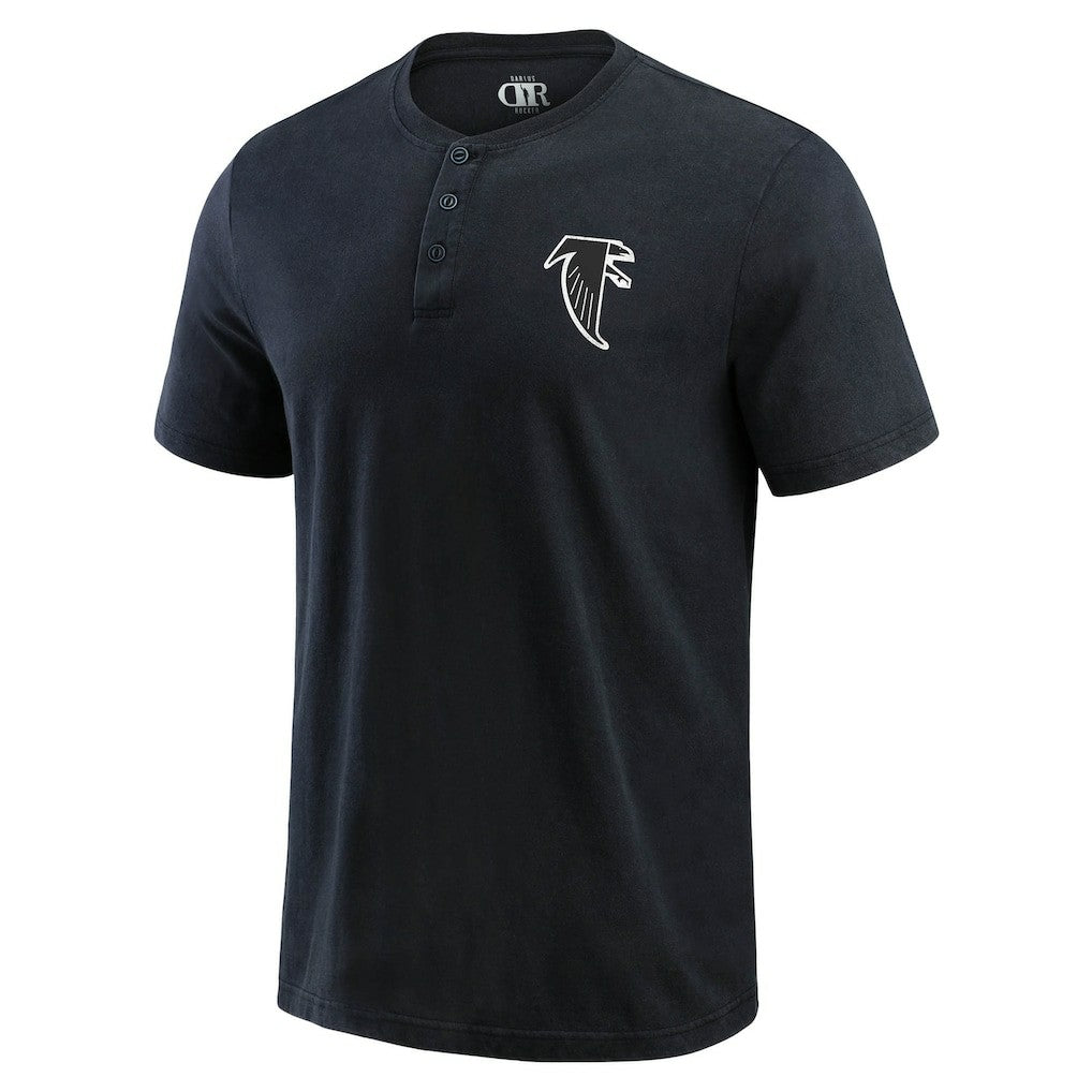 Darius Rucker Collection Washed Henley T-Shirt - Atlanta Falcons