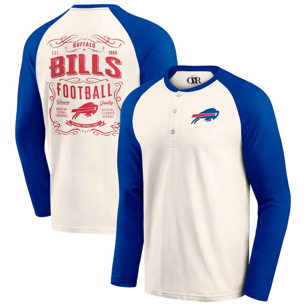 Darius Rucker Collection Raglan Henley T-Shirt - Buffalo Bills