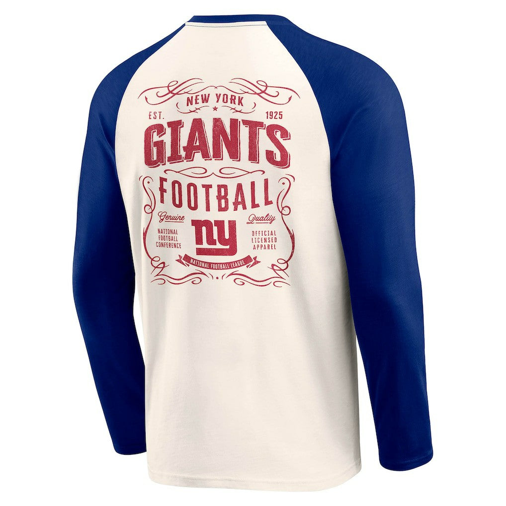 Darius Rucker Collection Raglan Henley T-Shirt - New York Giants