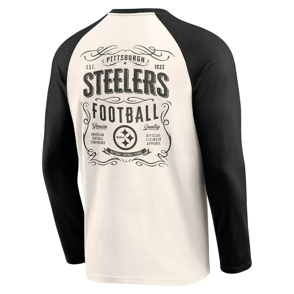 Darius Rucker Collection Raglan Henley T-Shirt - Pittsburgh Steelers