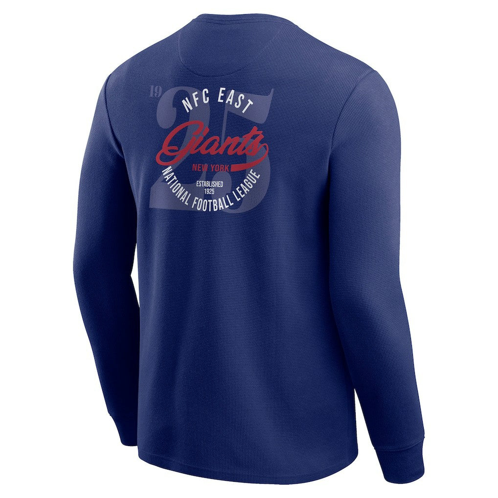 Darius Rucker Collection Washed Waffle-Knit Long Sleeve T-Shirt - New York Giants