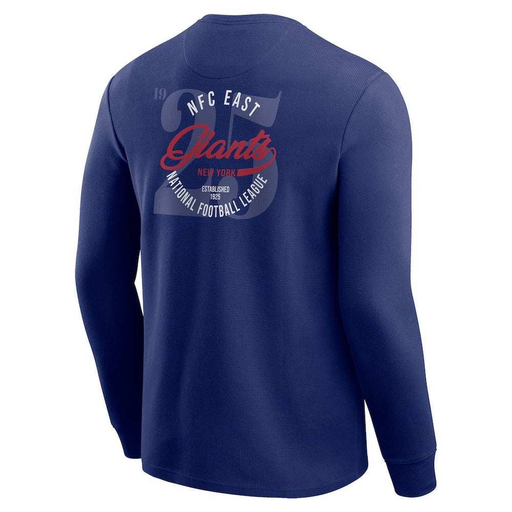 Darius Rucker Collection Washed Waffle-Knit Long Sleeve T-Shirt - New York Giants