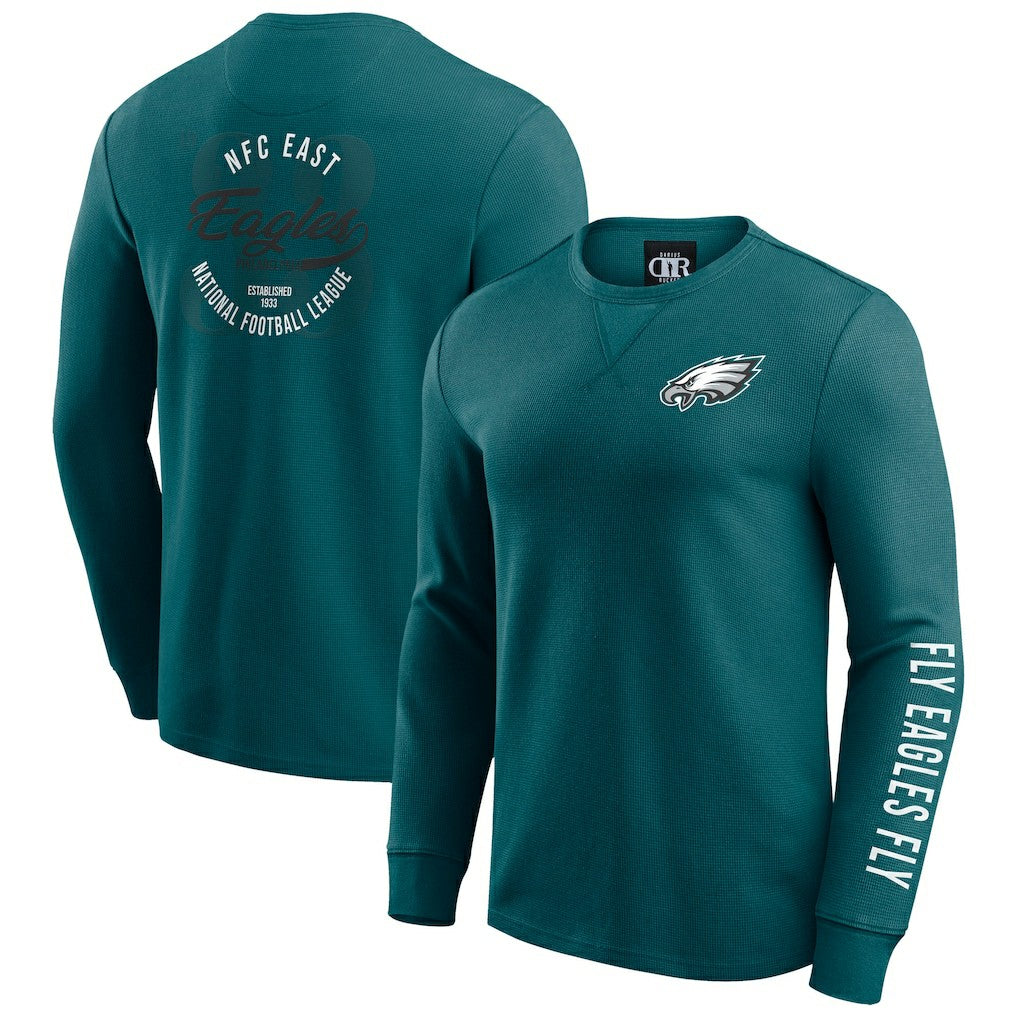 Darius Rucker Collection Washed Waffle-Knit Long Sleeve T-Shirt - Philadelphia Eagles