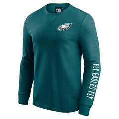 Darius Rucker Collection Washed Waffle-Knit Long Sleeve T-Shirt - Philadelphia Eagles