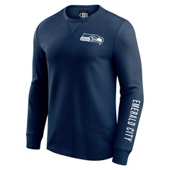 Darius Rucker Collection Washed Waffle-Knit Long Sleeve T-Shirt - Seattle Seahawks