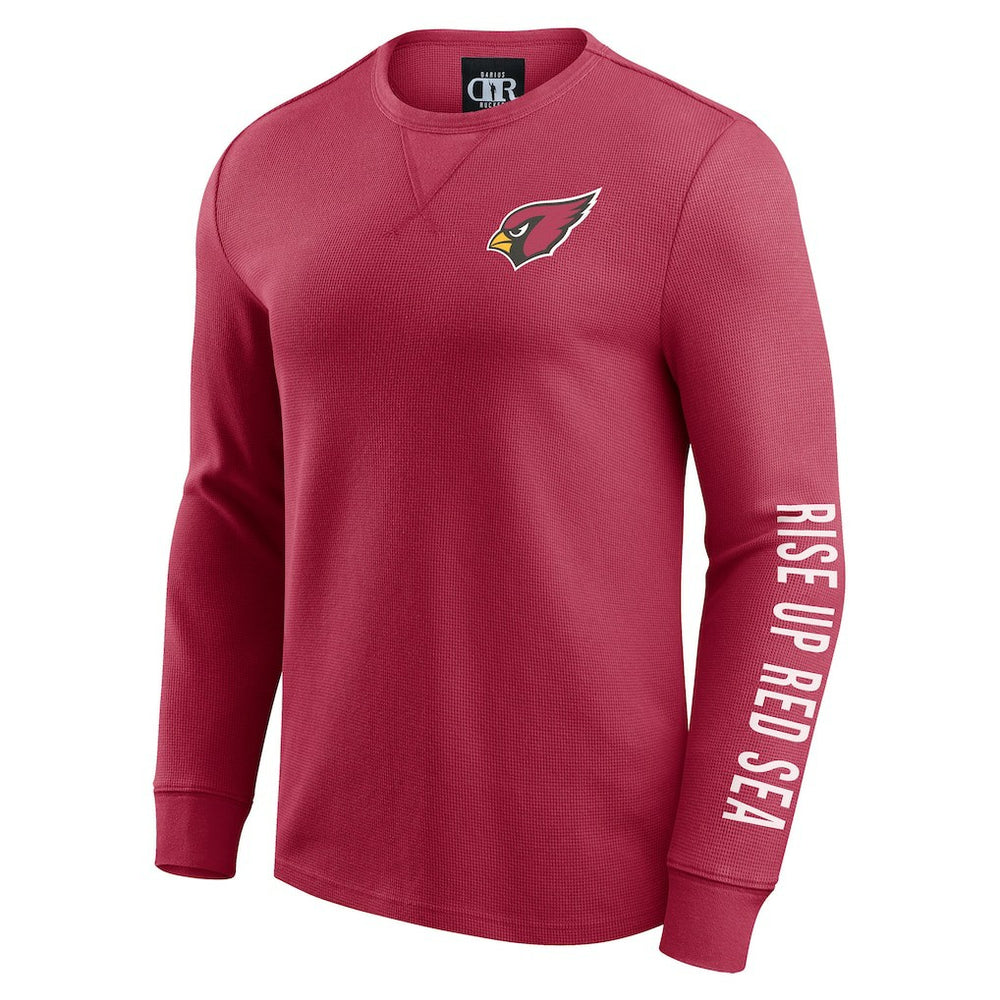 Darius Rucker Collection Washed Waffle-Knit Long Sleeve T-Shirt - Arizona Cardinals