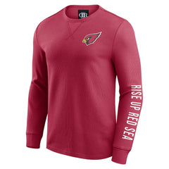 Darius Rucker Collection Washed Waffle-Knit Long Sleeve T-Shirt - Arizona Cardinals