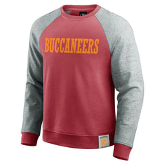 Darius Rucker Collection Throwback Color Block Raglan Pullover Sweatshirt - Tampa Bay Buccaneers