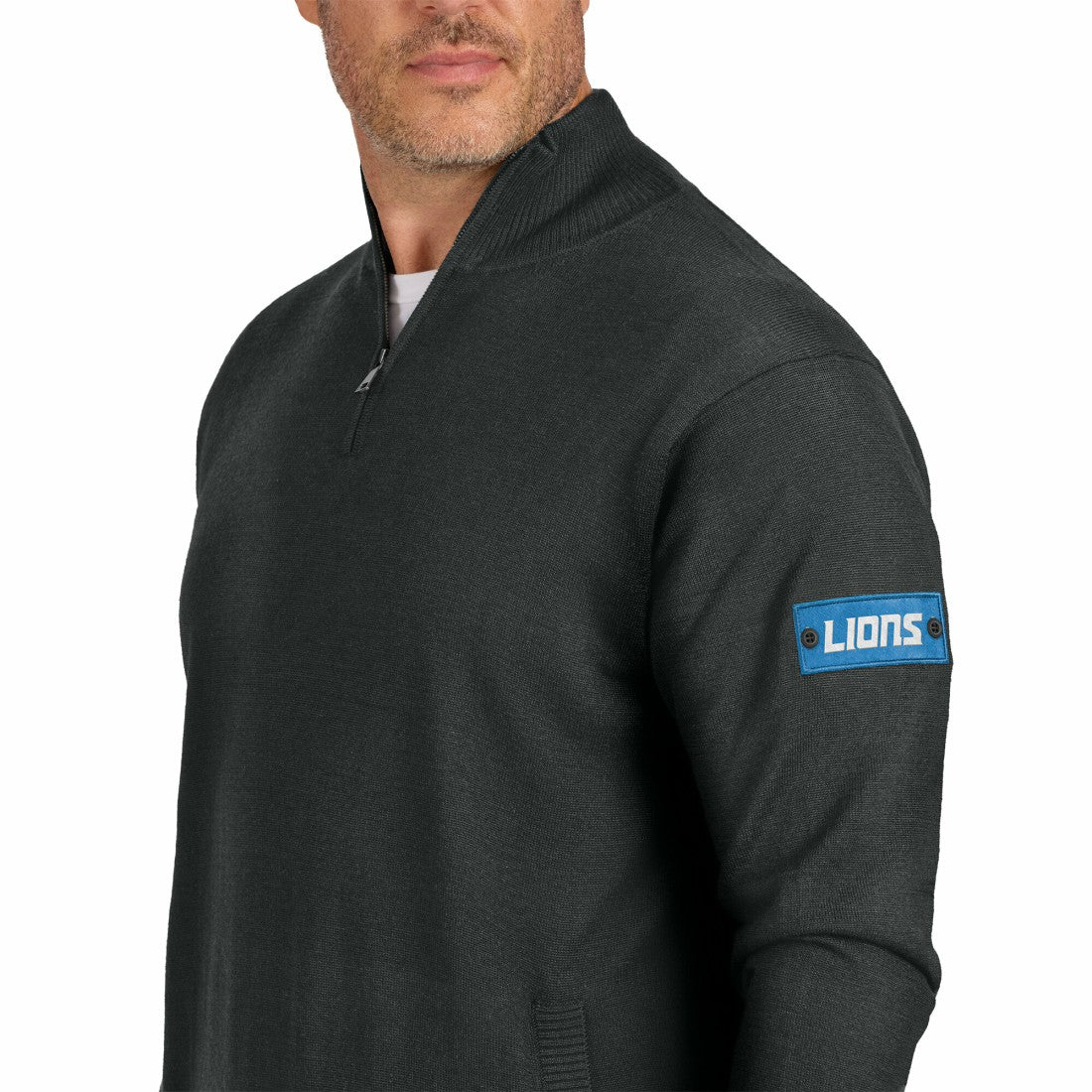 J. Palmer Franchise Quarter-Zip Sweater - Detroit Lions