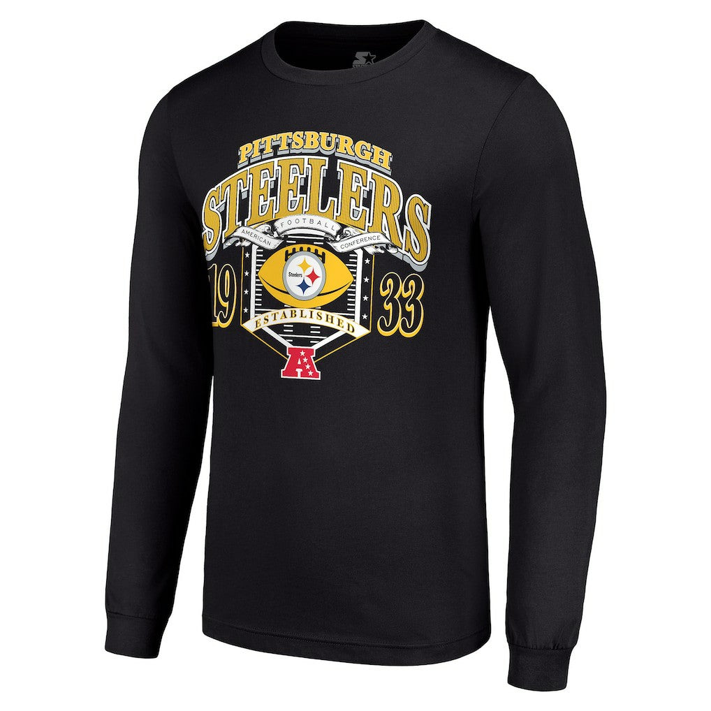 Starter Retro Long Sleeve Graphic T-Shirt - Pittsburgh Steelers
