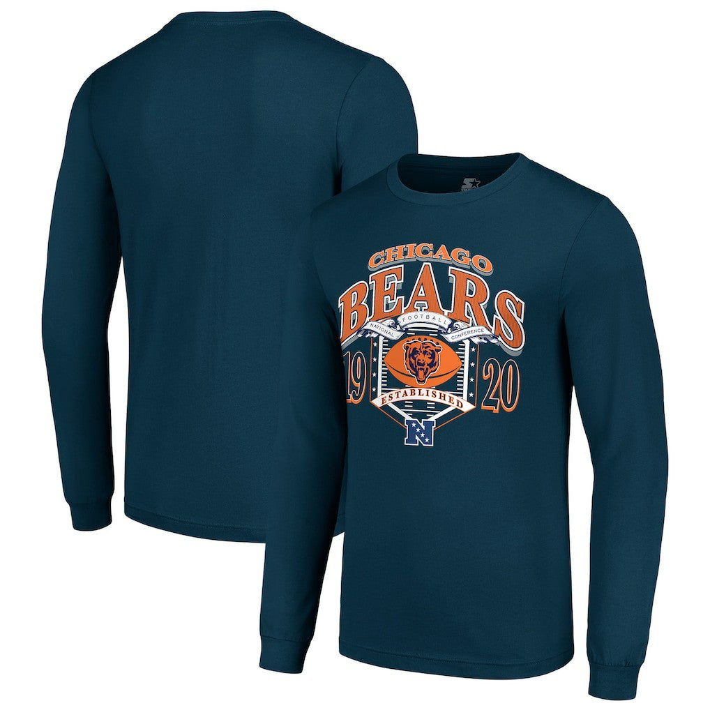 Starter Retro Long Sleeve Graphic T-Shirt - Chicago Bears