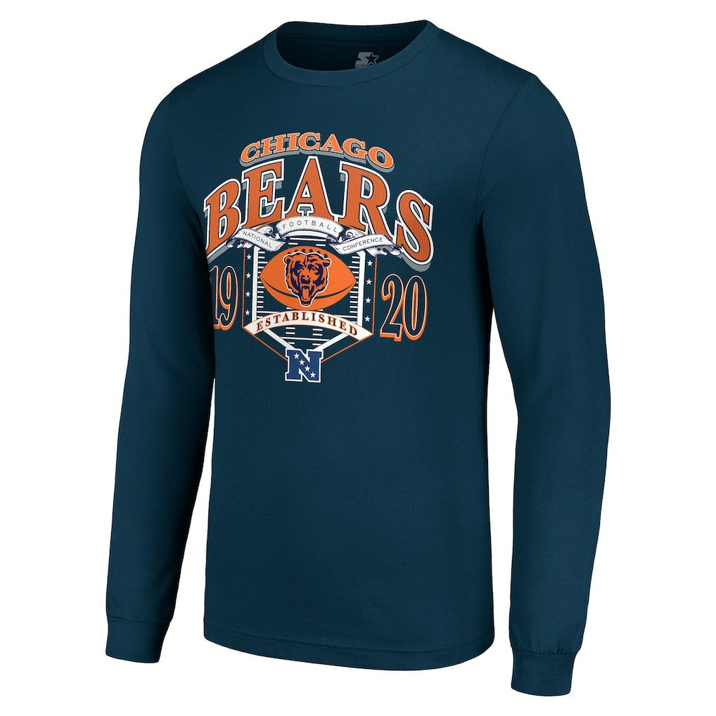 Starter Retro Long Sleeve Graphic T-Shirt - Chicago Bears
