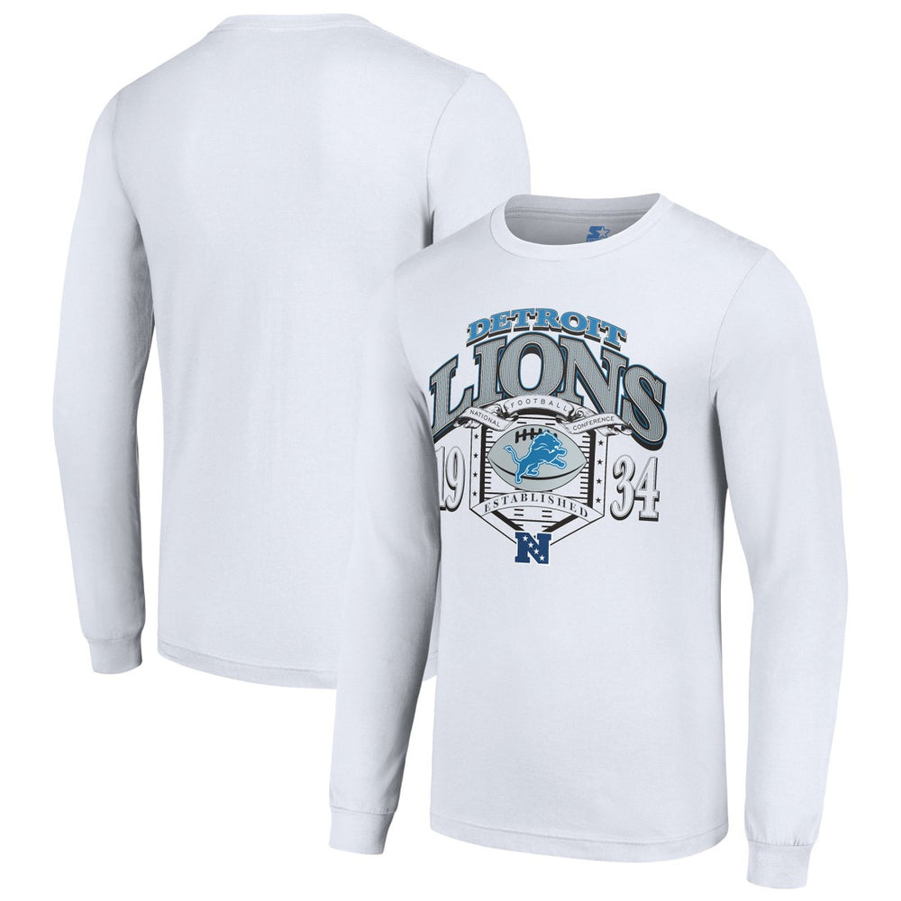 Starter Retro Long Sleeve Graphic T-Shirt - Detroit Lions