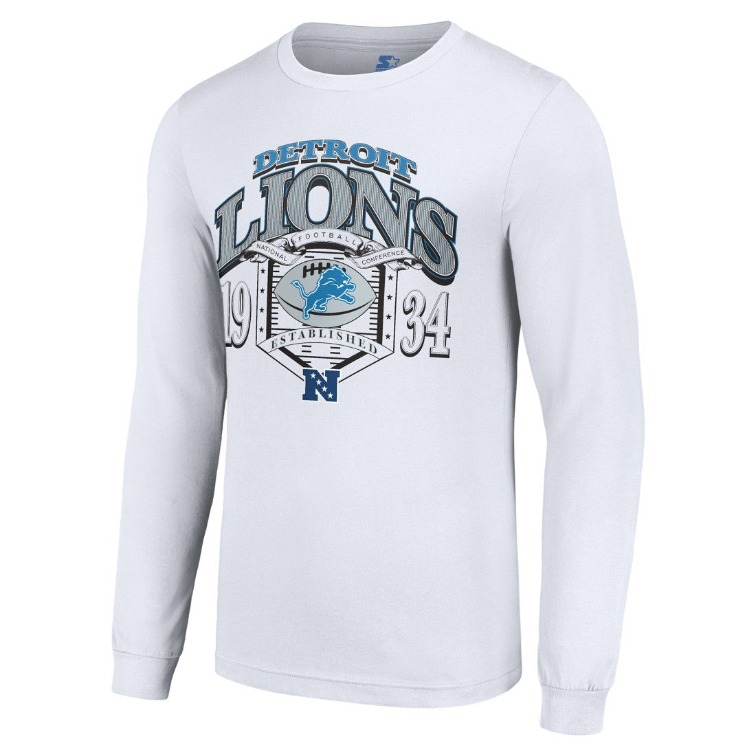 Starter Retro Long Sleeve Graphic T-Shirt - Detroit Lions