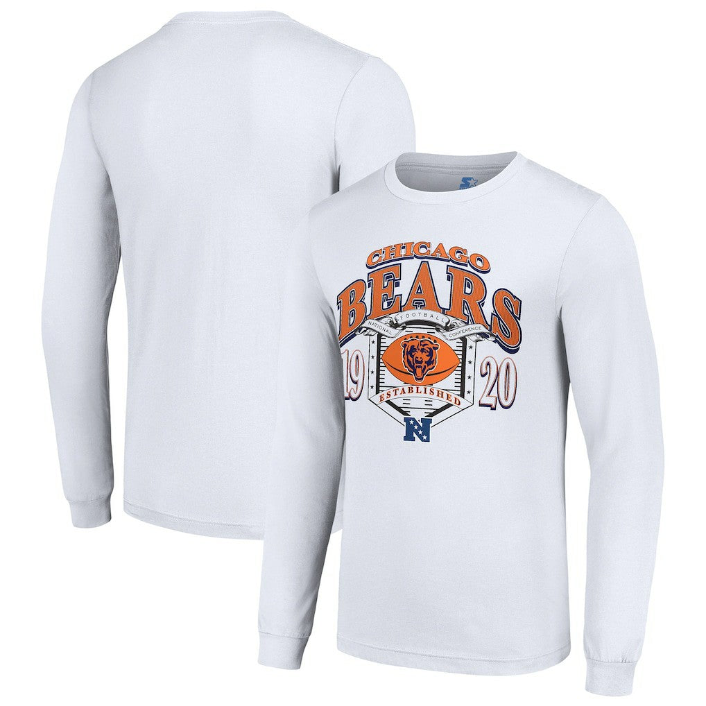 Starter Retro Long Sleeve Graphic T-Shirt - Chicago Bears