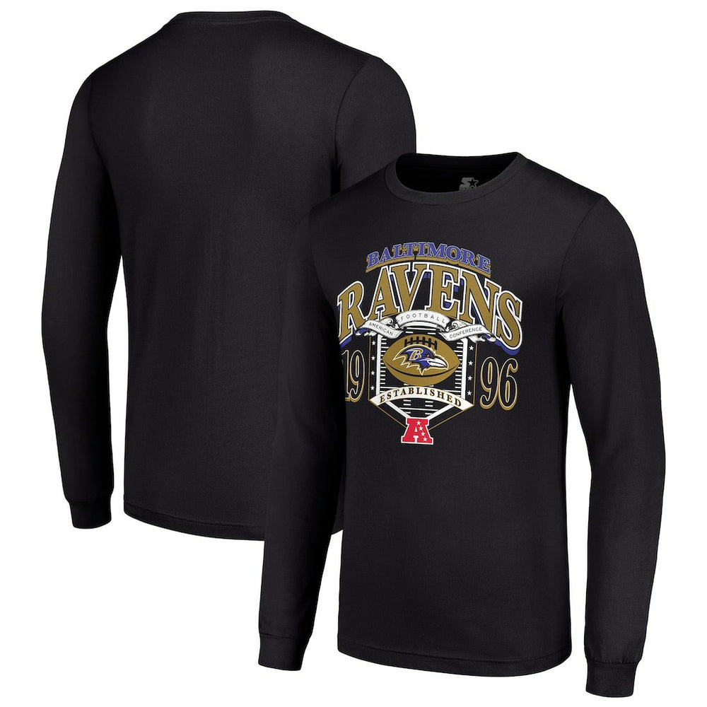 Starter Retro Long Sleeve Graphic T-Shirt - Baltimore Ravens