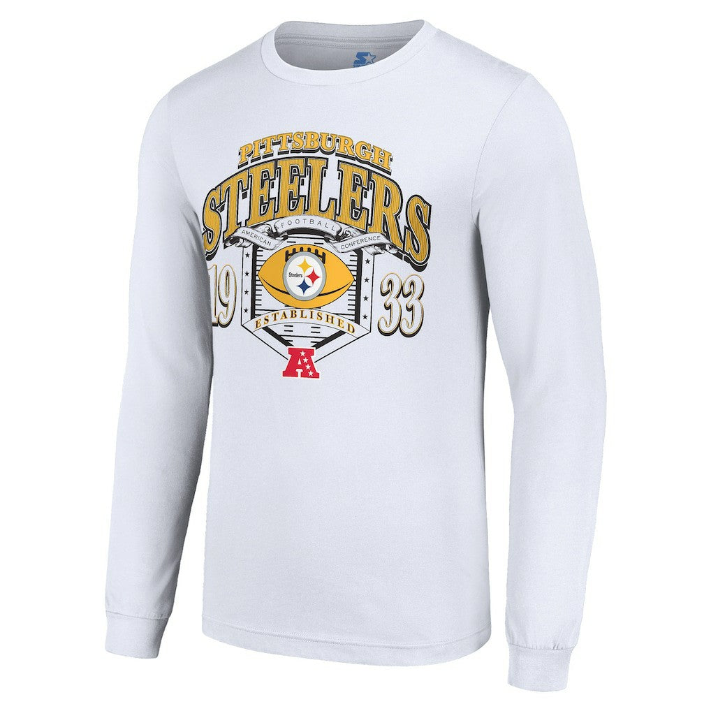 Starter Retro Long Sleeve Graphic T-Shirt - Pittsburgh Steelers