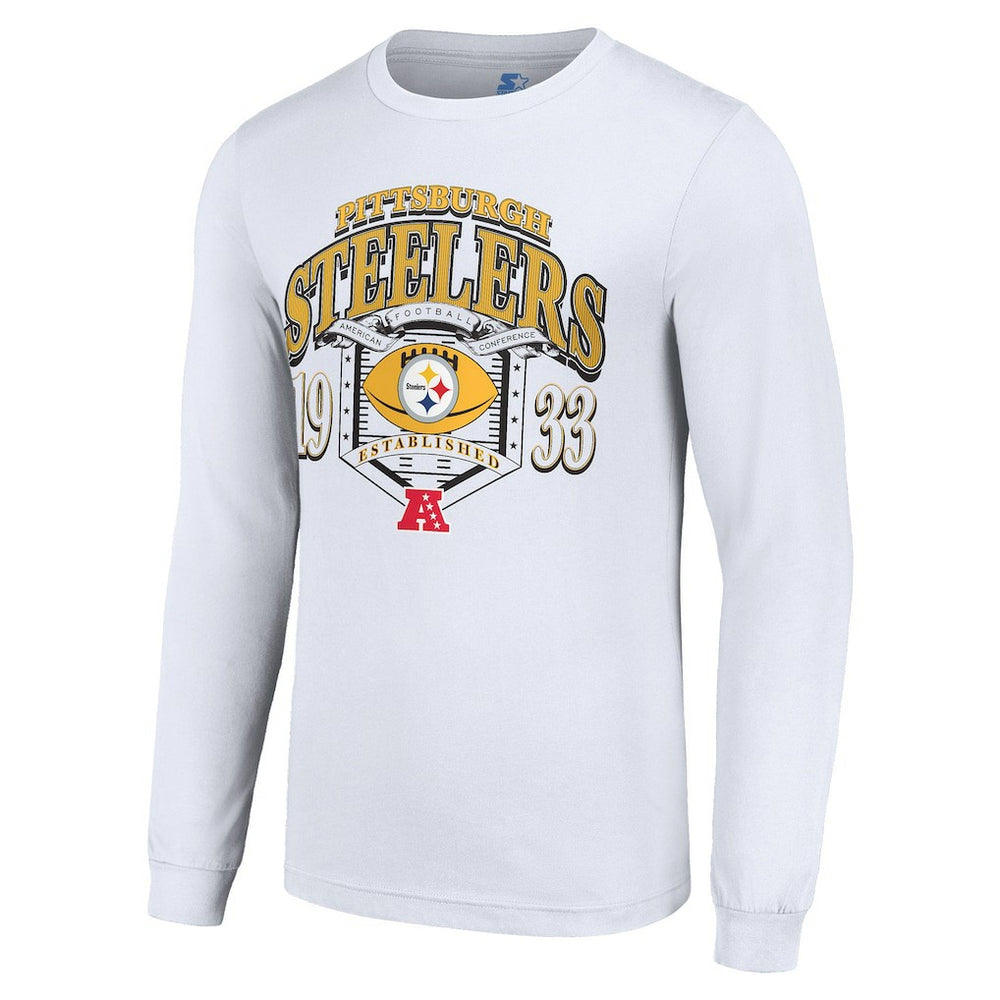 Starter Retro Long Sleeve Graphic T-Shirt - Pittsburgh Steelers