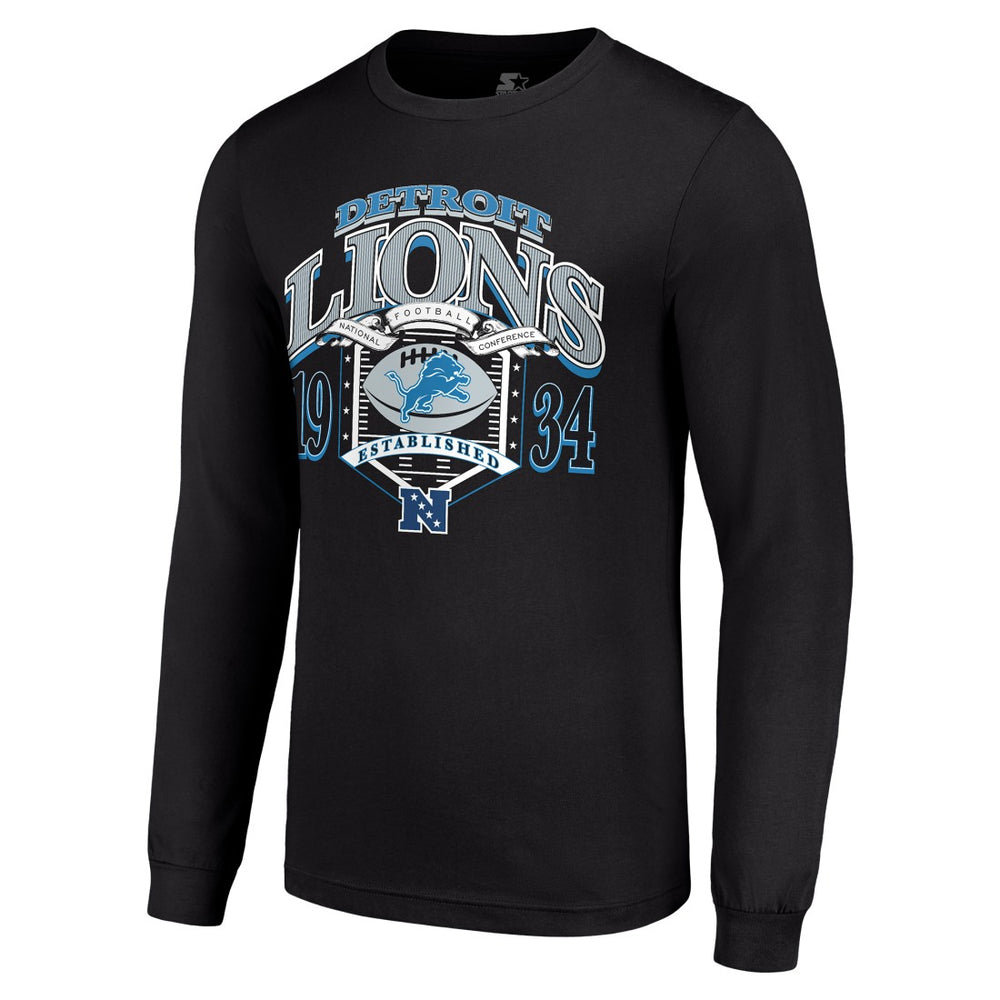 Starter Retro Long Sleeve Graphic T-Shirt - Detroit Lions
