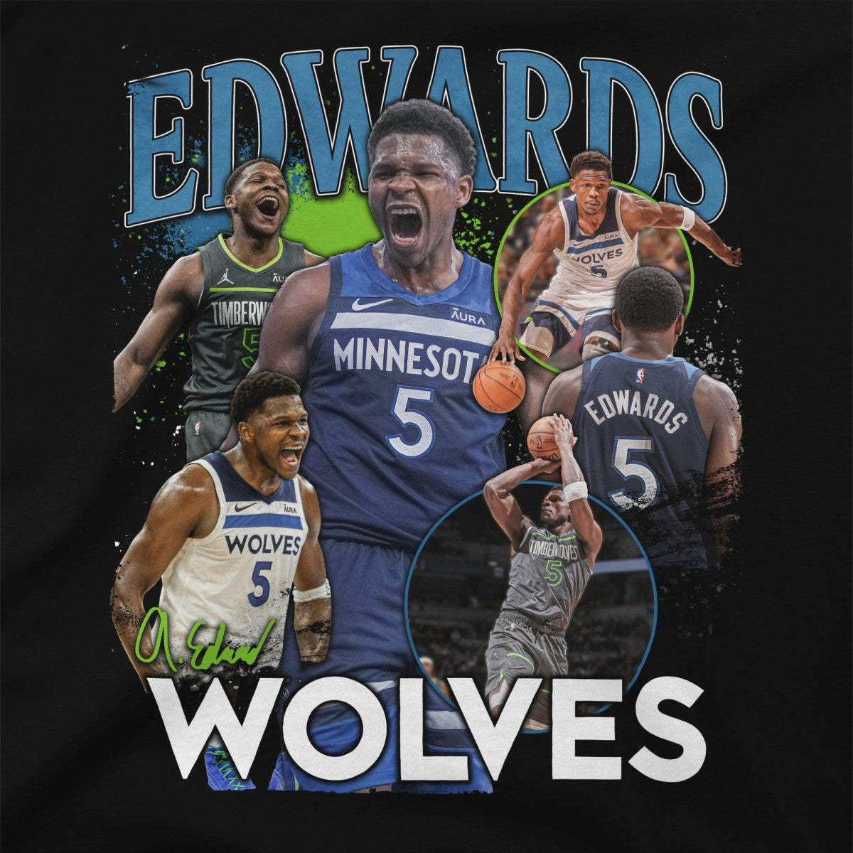 NBA Anthony Edwards Minnesota Timberwolves Stadium Essentials Unisex Player Crossroads T-Shirt