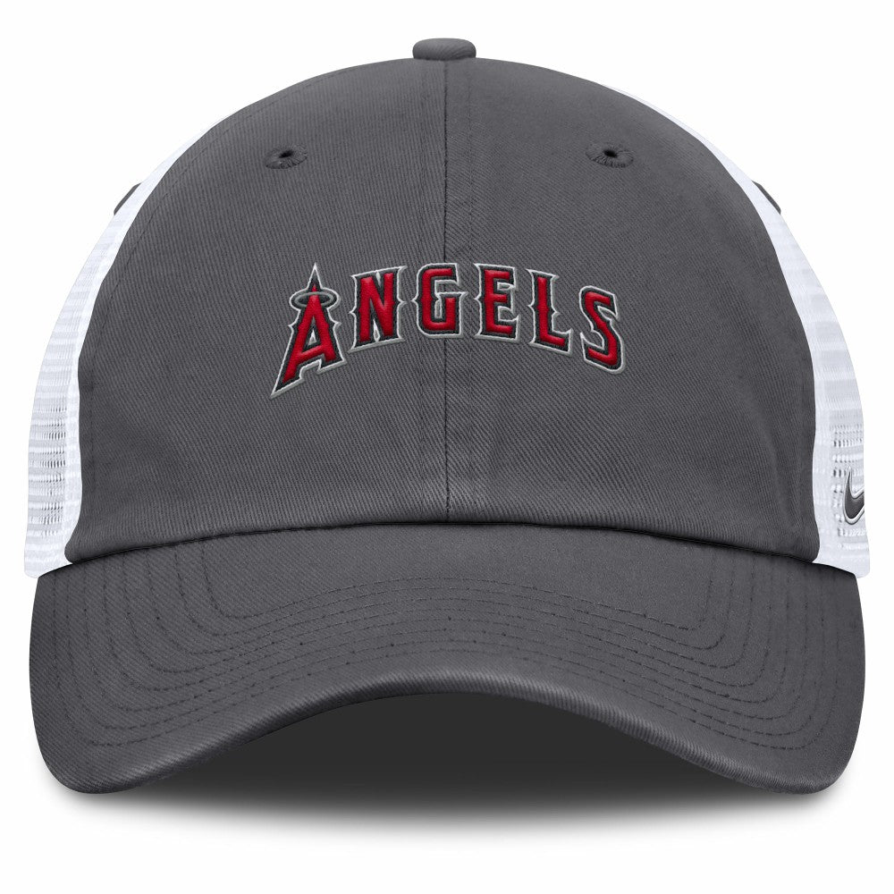 MLB Los Angeles Angels Nike Wordmark Club Adjustable Trucker Hat