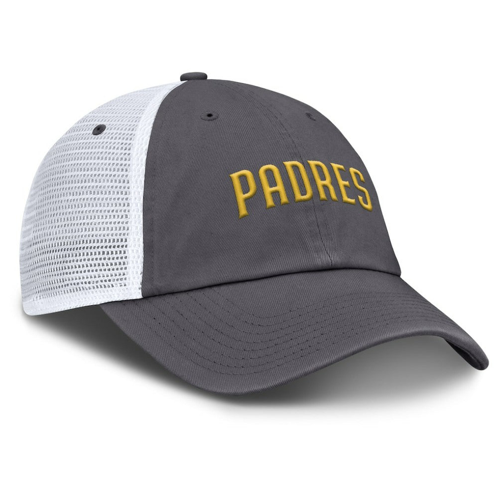 MLB San Diego Padres Nike Wordmark Club Adjustable Trucker Hat