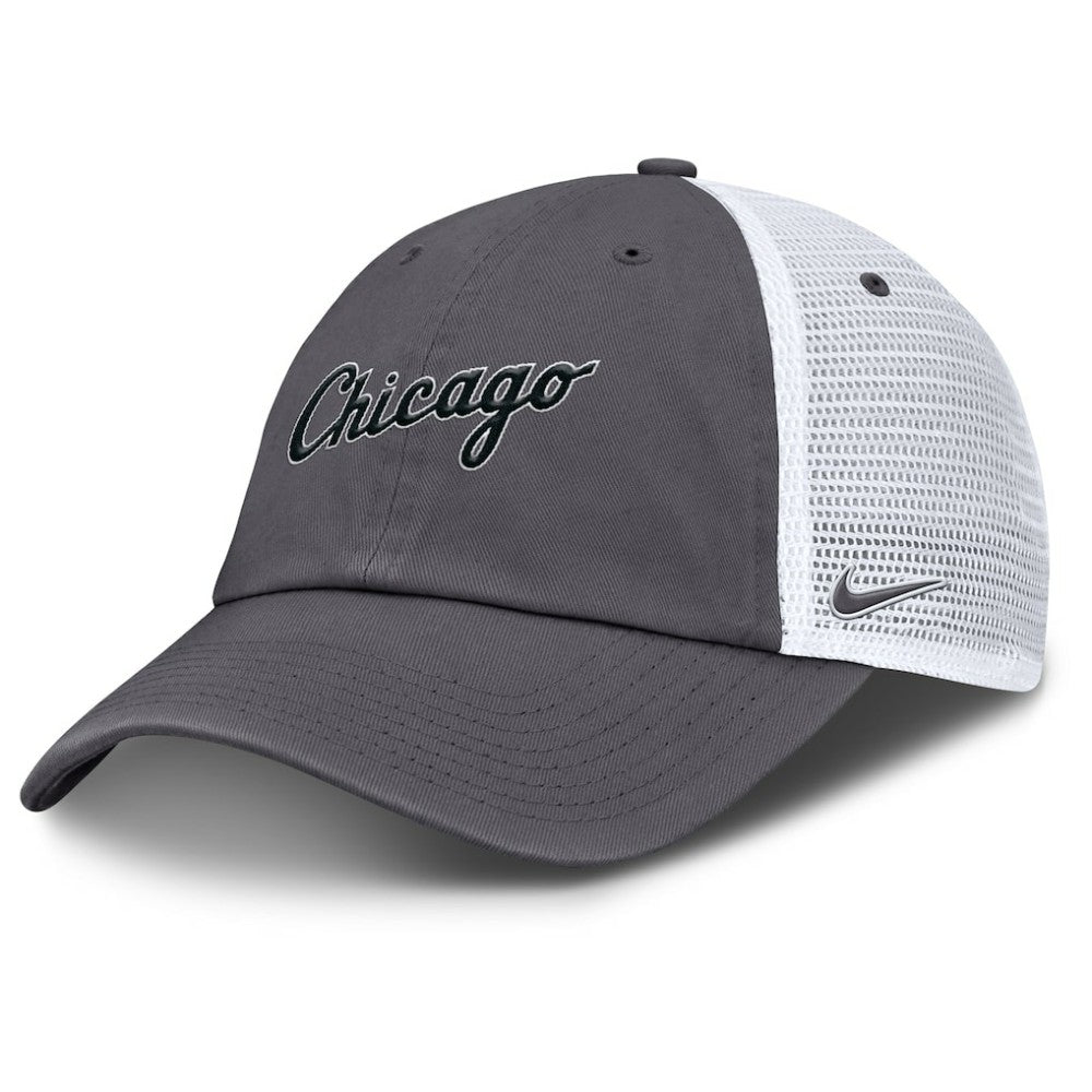 MLB Chicago White Sox Nike Wordmark Club Adjustable Trucker Hat