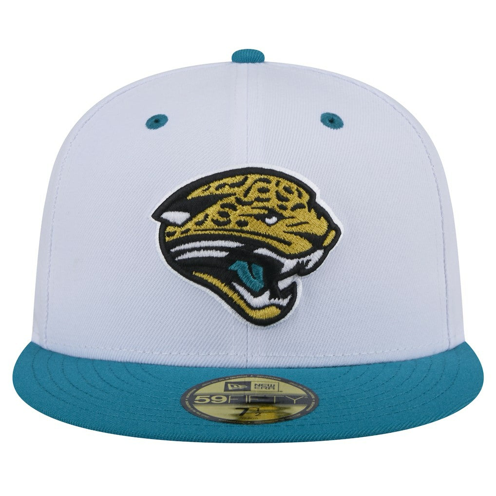 Throwback Logo Flipside Two-Tone 59FIFTY Fitted Hat - Jacksonville Jaguars