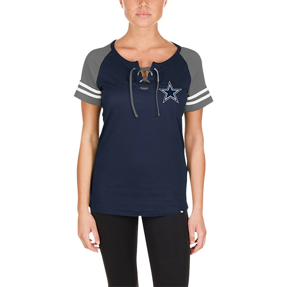 Women's Lace-Up Raglan T-Shirt - Dallas Cowboys
