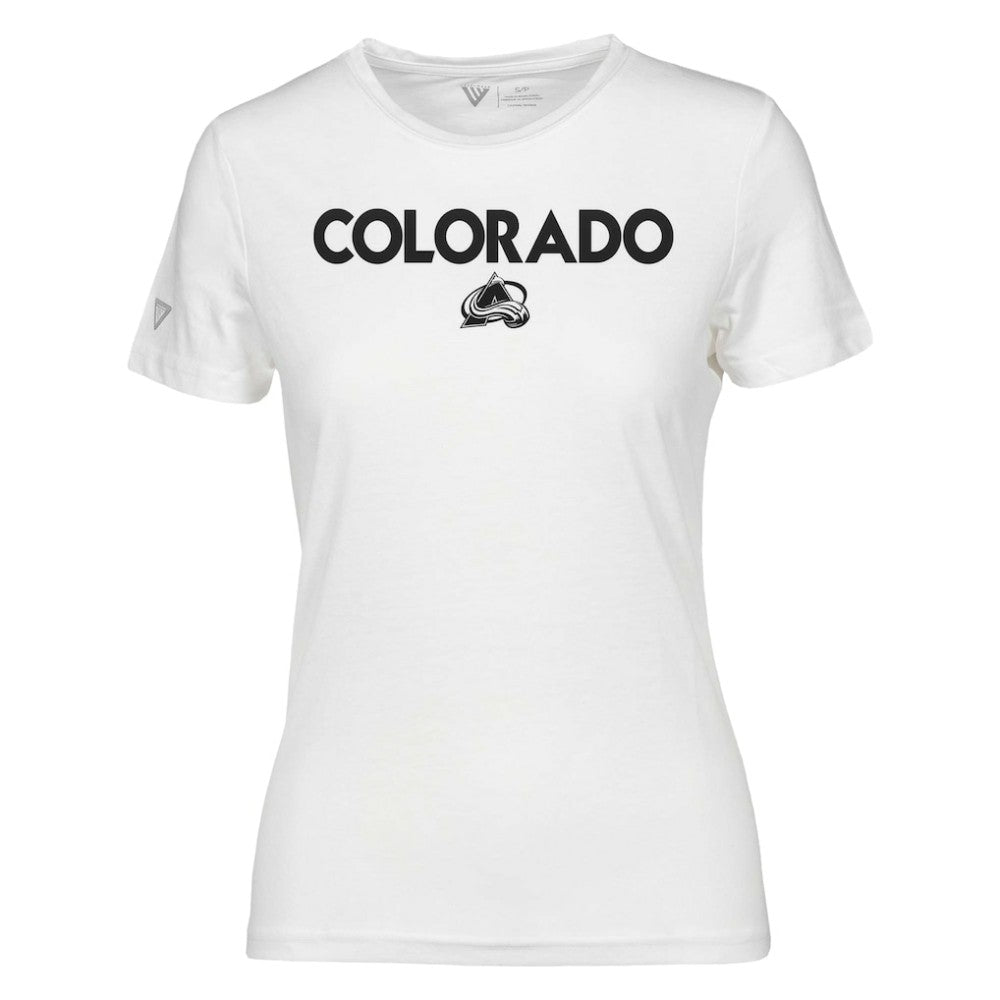 NHL White Colorado Avalanche Levelwear Women's Maddox City Capsule T-Shirt