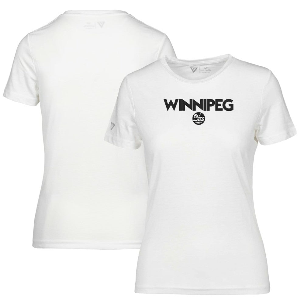 NHL White Winnipeg Jets Levelwear Women's Maddox City Capsule T-Shirt