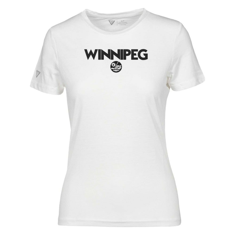 NHL White Winnipeg Jets Levelwear Women's Maddox City Capsule T-Shirt