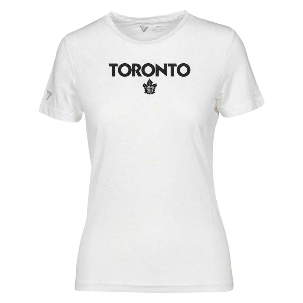 NHL White Toronto Maple Leafs Levelwear Women's Maddox City Capsule T-Shirt