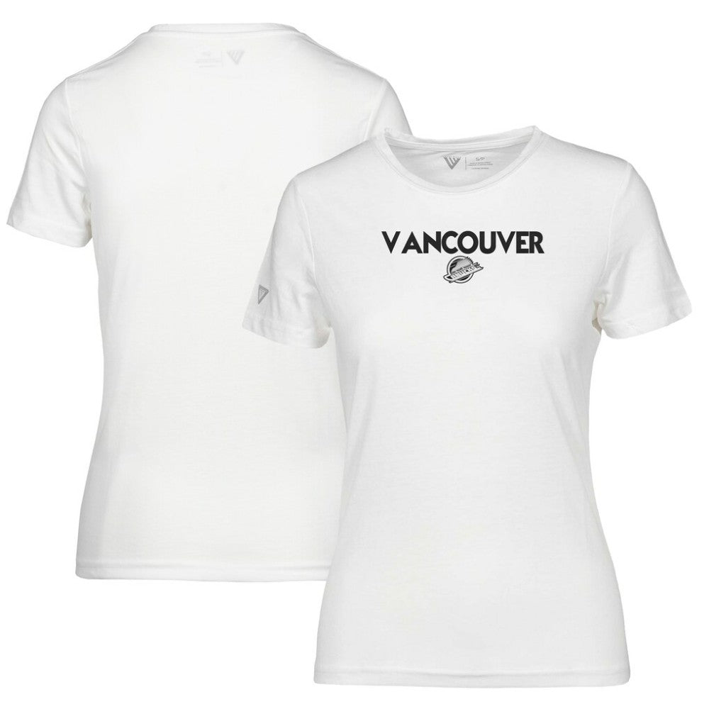 NHL White Vancouver Canucks Levelwear Women's Maddox City Capsule T-Shirt