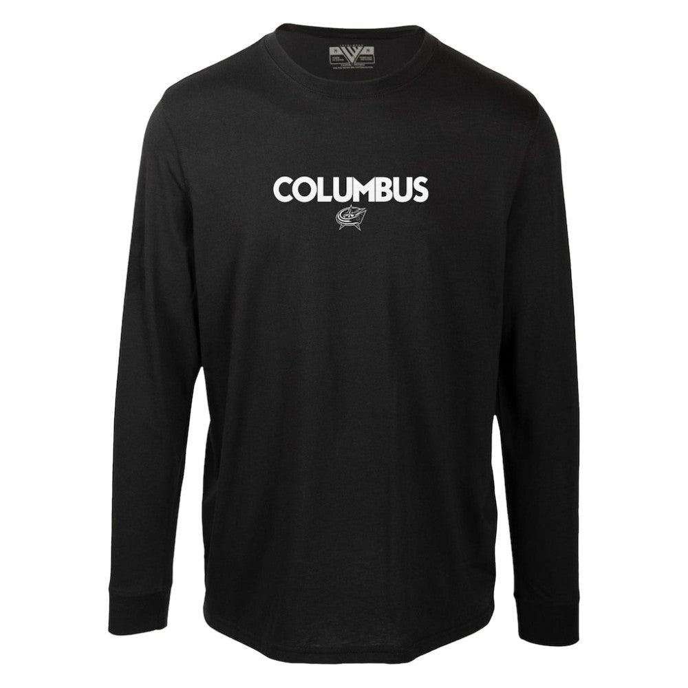 NHL Black Columbus Blue Jackets Levelwear Oscar City Capsule Long Sleeve T-Shirt