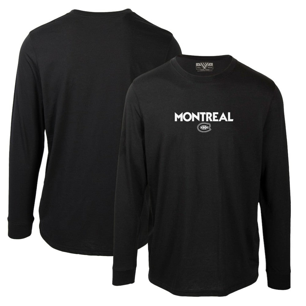 NHL Black Montreal Canadiens Levelwear Oscar City Capsule Long Sleeve T-Shirt