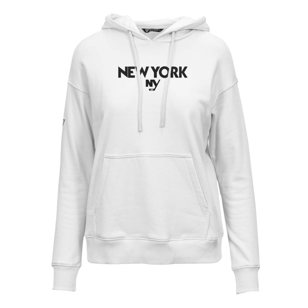 NHL White New York Islanders Levelwear Women's Adorn City Capsule Pullover Hoodie