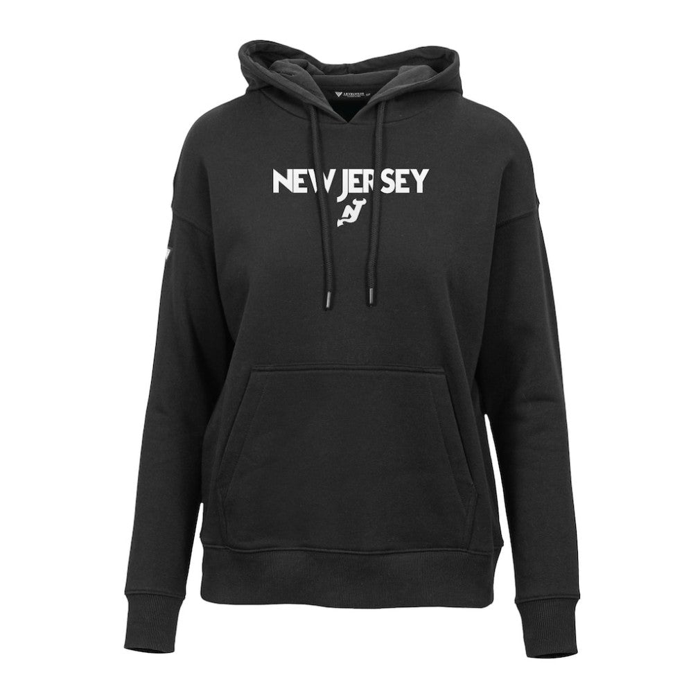 NHL Black New Jersey Devils Levelwear Women's Adorn City Capsule Pullover Hoodie