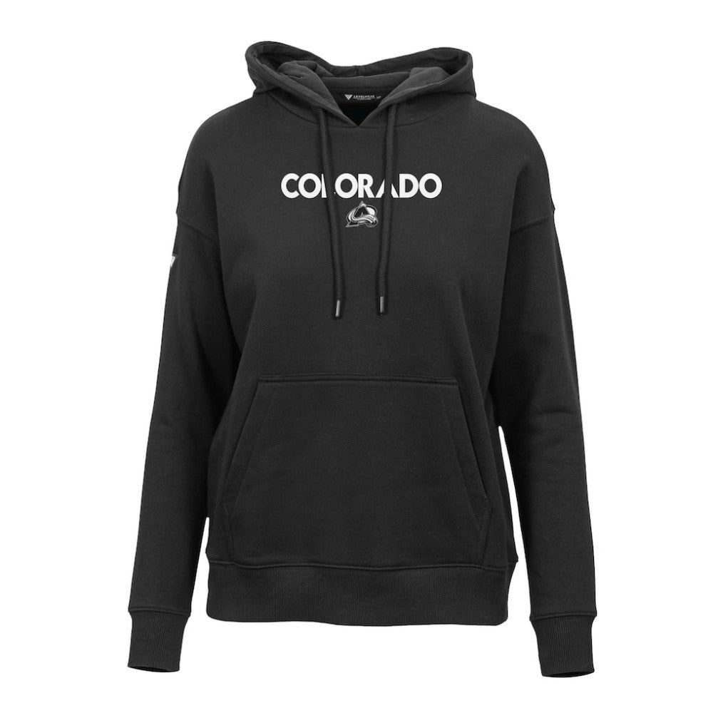 NHL Black Colorado Avalanche Levelwear Women's Adorn City Capsule Pullover Hoodie