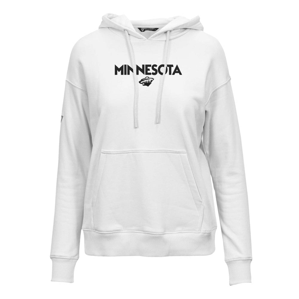 NHL White Minnesota Wild Levelwear Women's Adorn City Capsule Pullover Hoodie