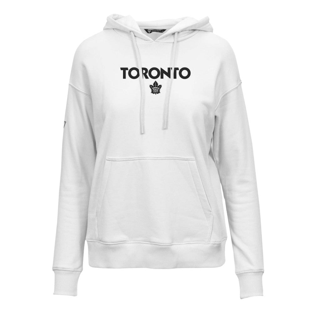 NHL White Toronto Maple Leafs Levelwear Women's Adorn City Capsule Pullover Hoodie