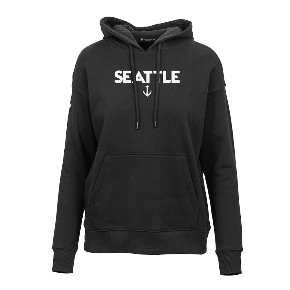 NHL Black Seattle Kraken Levelwear Women's Adorn City Capsule Pullover Hoodie