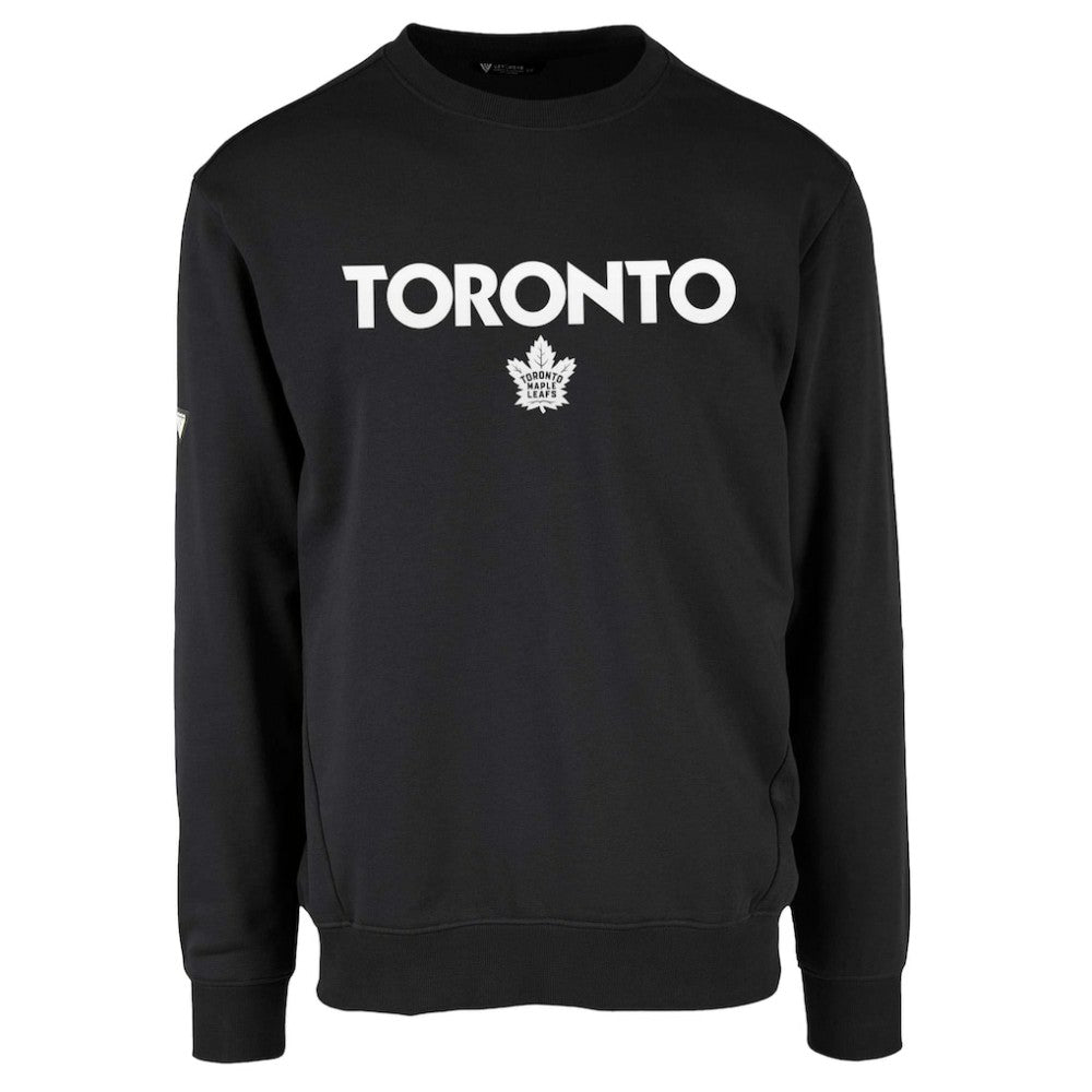 NHL Black Toronto Maple Leafs Levelwear Zane City Capsule Pullover Sweatshirt