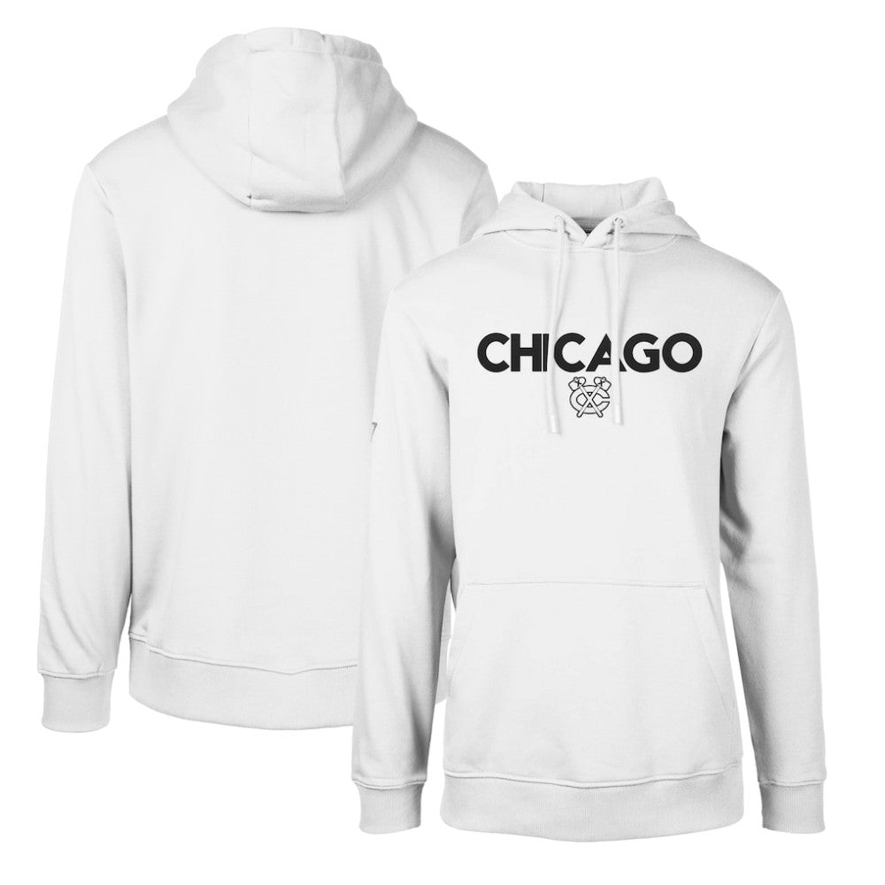 NHL White Chicago Blackhawks Levelwear Podium City Capsule Pullover Hoodie