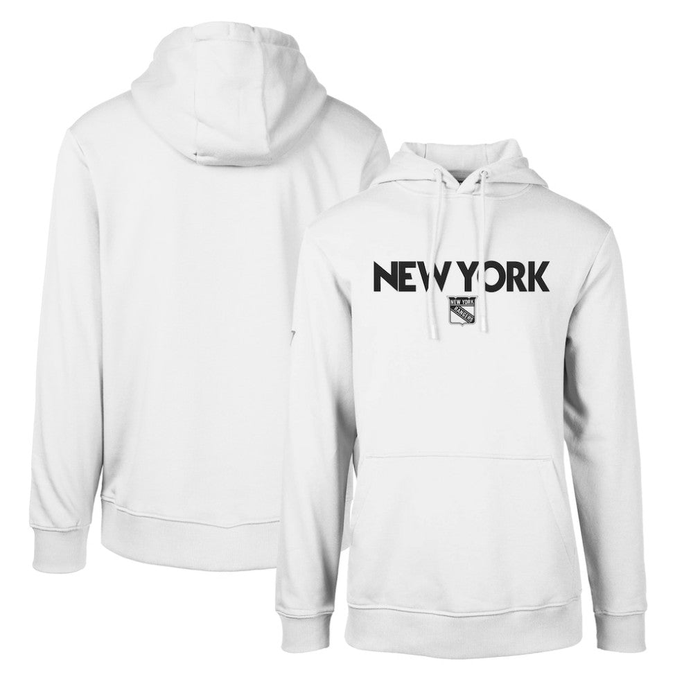 NHL White New York Rangers Levelwear Podium City Capsule Pullover Hoodie