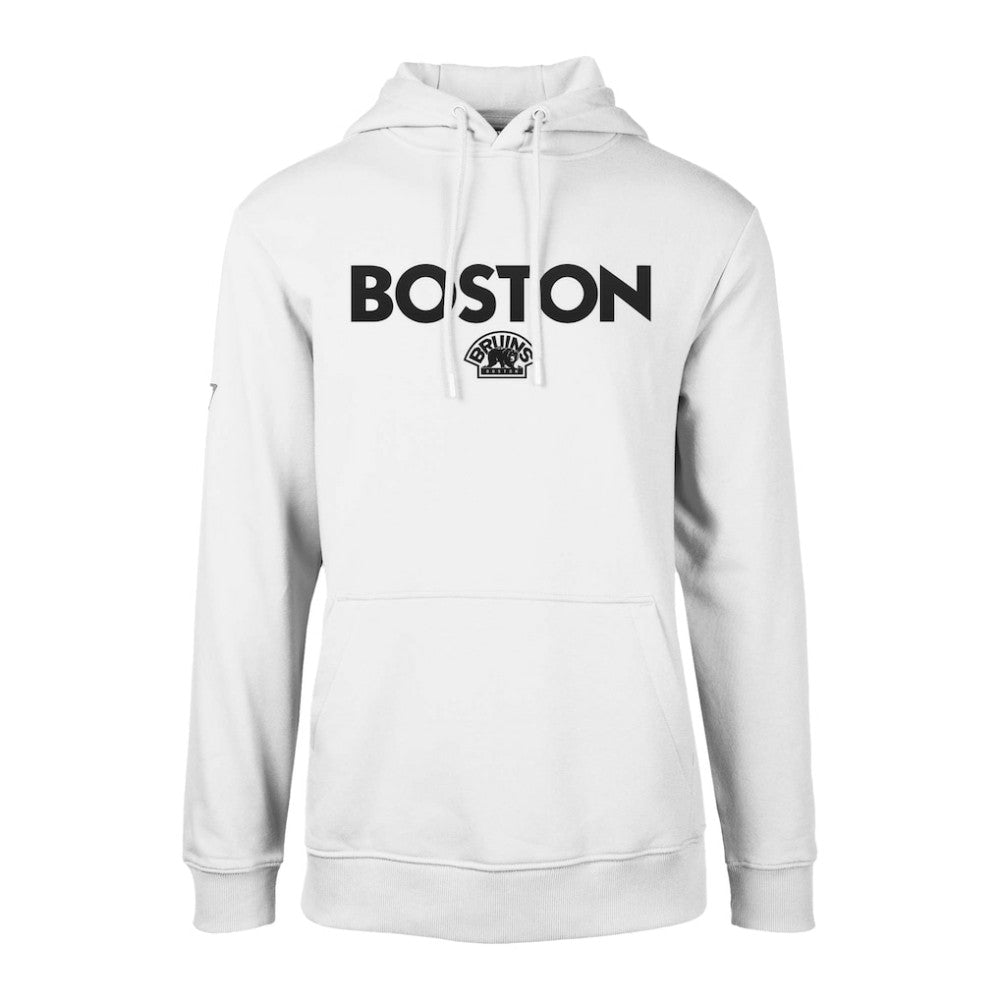 NHL White Boston Bruins Levelwear Podium City Capsule Pullover Hoodie