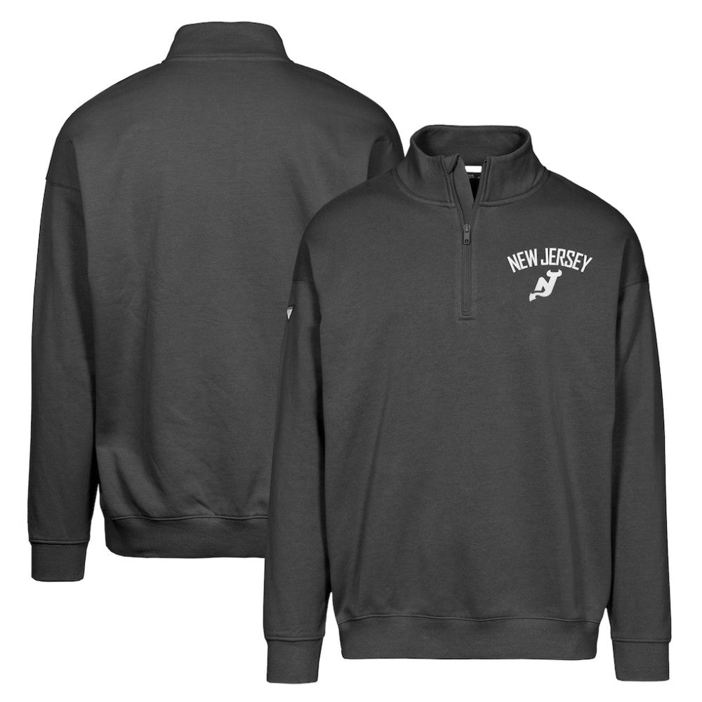 NHL Black New Jersey Devils Levelwear Murray City Capsule Quarter-Zip Sweatshirt