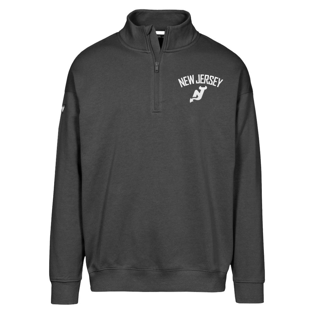 NHL Black New Jersey Devils Levelwear Murray City Capsule Quarter-Zip Sweatshirt