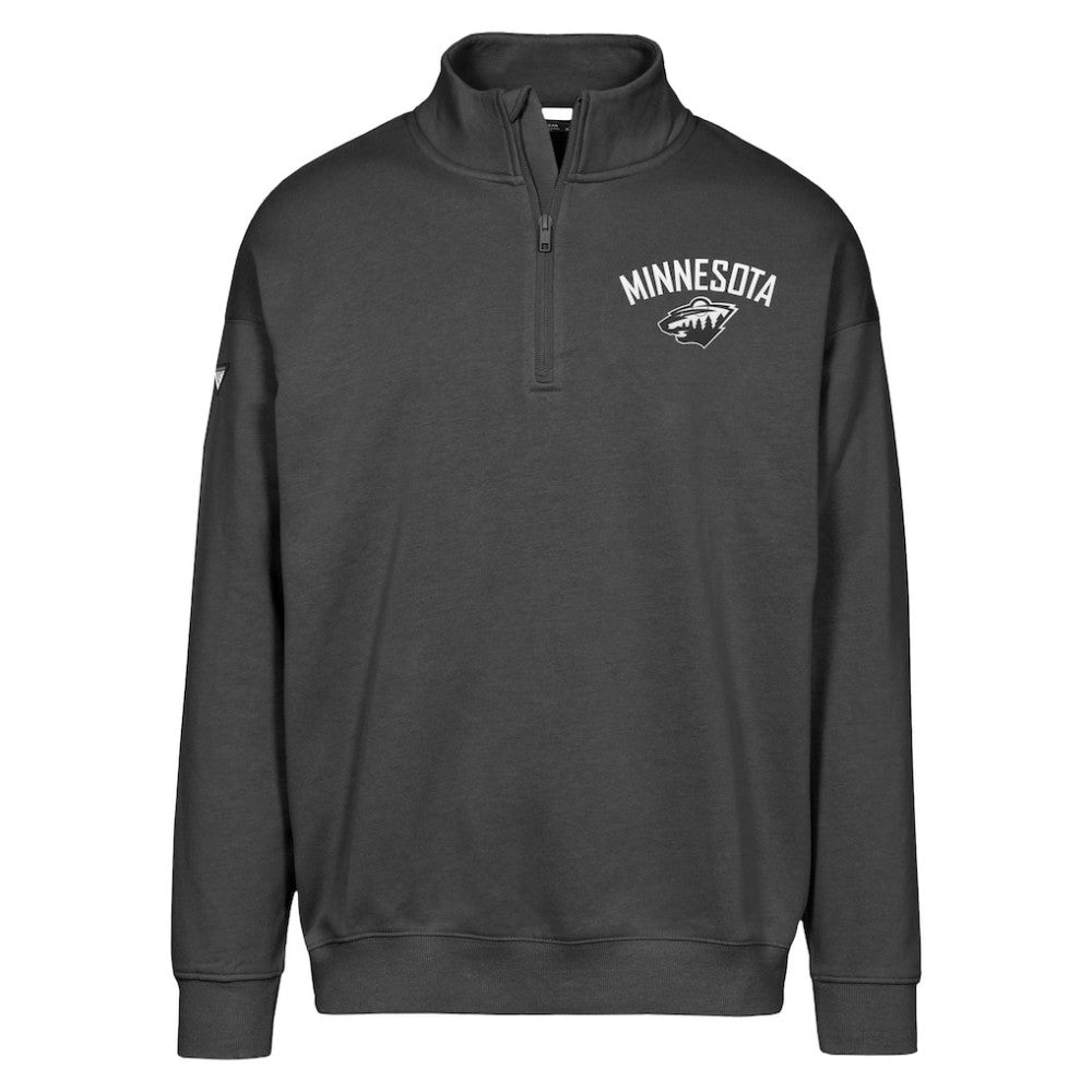 NHL Black Minnesota Wild Levelwear Murray City Capsule Quarter-Zip Sweatshirt